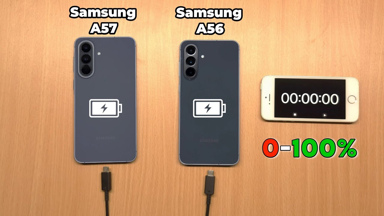 Samsung A57 vs Samsung A56 Battery Charging Speed Test | 0% to 100%