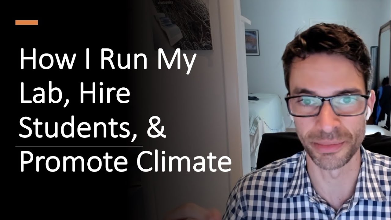 How I run my lab: check ins, hiring students, and promoting good culture and climate