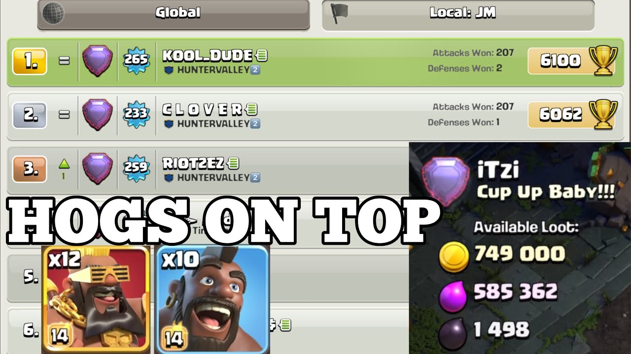 Superhogs Vs Top 600 Bases In Legend League Attacks - Bacons On Top