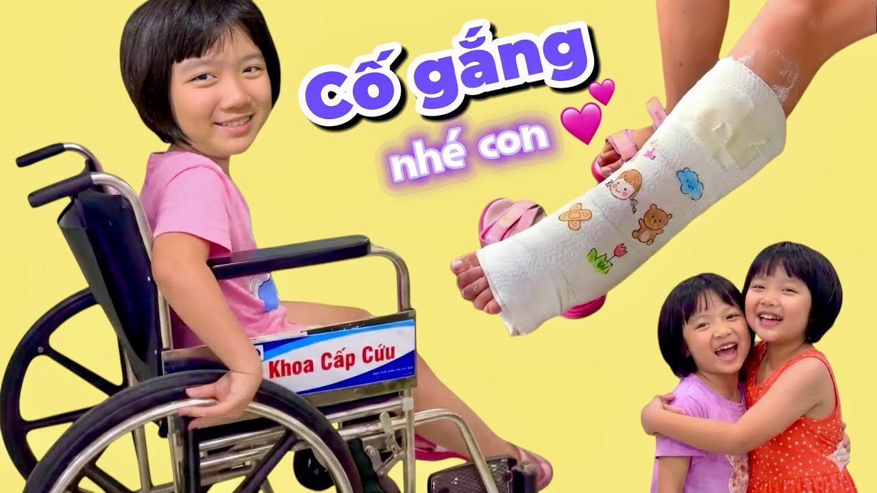 Ruby tự tin và bản lĩnh vượt qua cái chân đau🦵♿️ vì nhảy quá nhiều nên không ngại bó bột 💪💕😅
