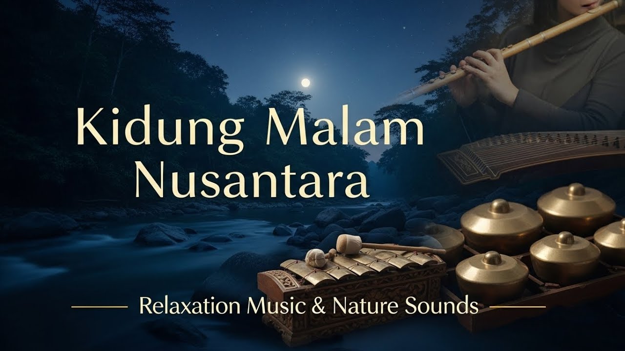 Kidung Malam Nusantara: Gamelan Jawa & Suara Sungai | Musik Relaksasi Tidur 1 Jam