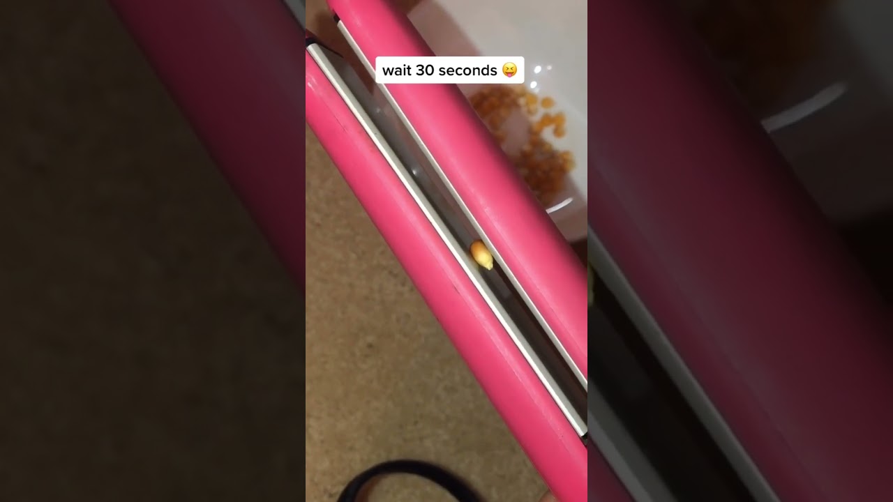 Making popcorn with a hair straightener 👀🔥