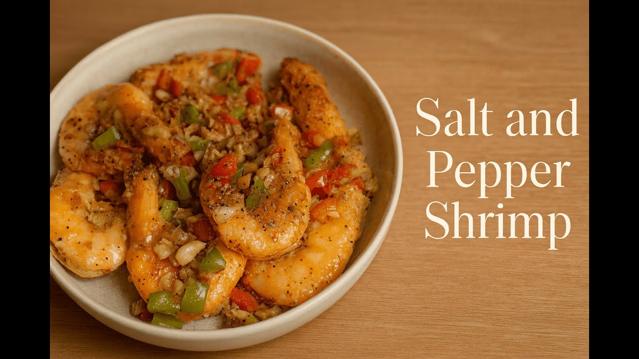 Crispy Chinese Salt & Pepper Shrimp Recipe l  กุ้งคั่วเกลือพริกไทย