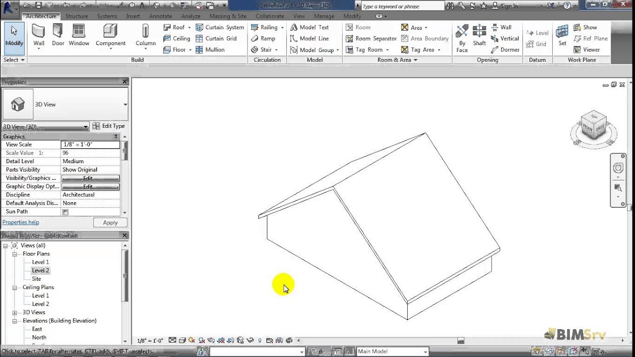 Modelling Gable Roof in Revit
