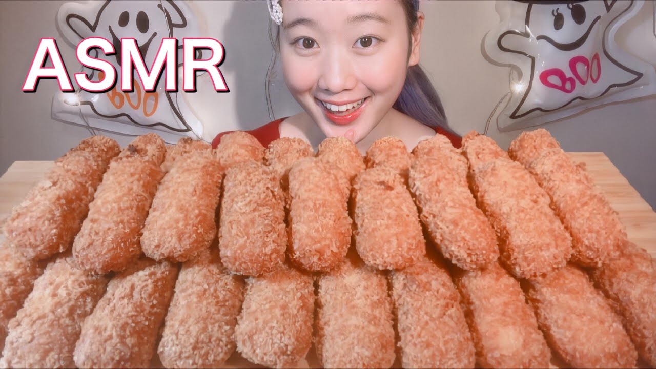 ASMR カニクリームコロッケ Crab Cream Croquette 게 크림 고로케【咀嚼音/Mukbang/Eating Sounds】