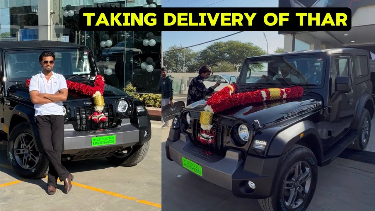 New Thar RWD लेली😍 - Taking Delivery Of Updated Mahindra Thar Diesel Manual