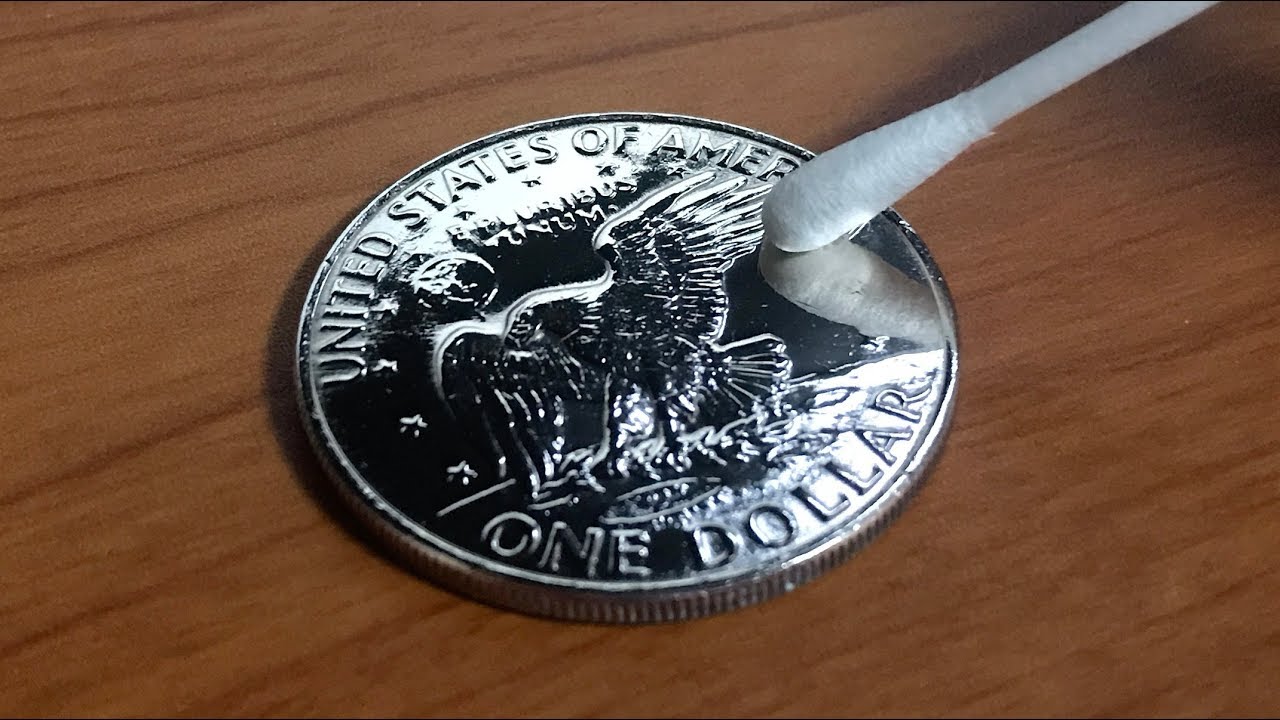 【Coin polishing】coin to mirror #2/Satisfying Video - $1 coin Polish