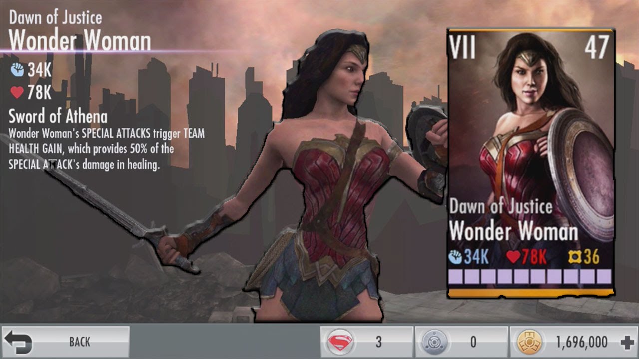 Injustice iOS | DAWN OF JUSTICE WONDER WOMAN REVIEW!