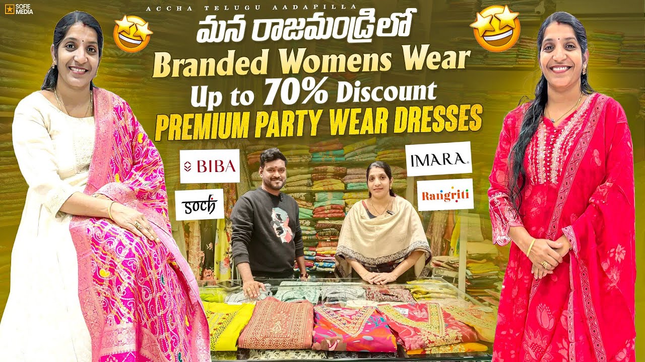Premium Branded Women's Partywear Dresses up to 70% Discount|Rajahmundry|Biba,Aurelia,Imara,Rangriti