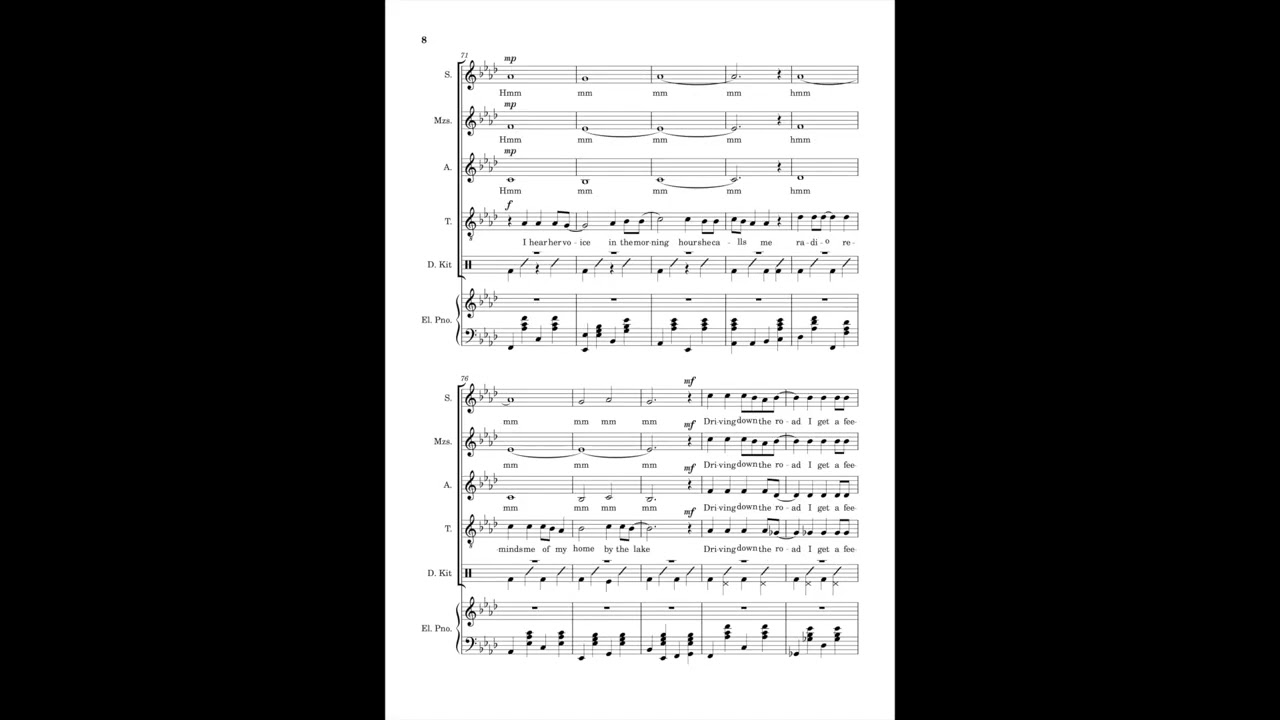 Take Me Home, Country Roads (SATB choir) Arranged by Meg Hirata