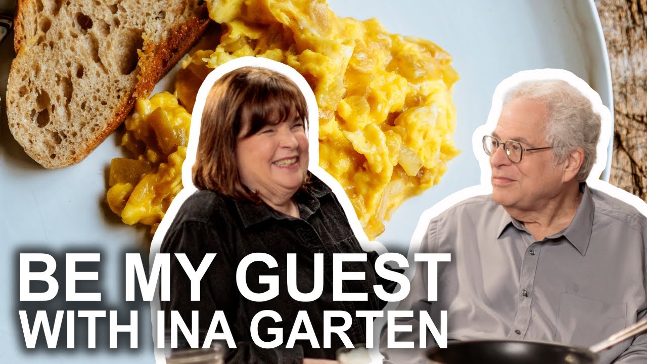 Ina Garten & Itzhak Perlman Make Scrambled Eggs with Caramelized Onions | Be My Guest | Food Network