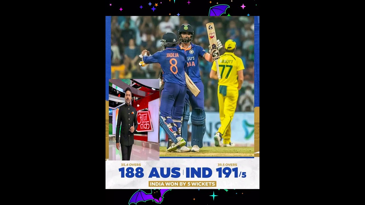 IND 191/5 (39.5 ov, Ravindra Jadeja 45*, KL Rahul 75*) #live #cricket #highlights #odi