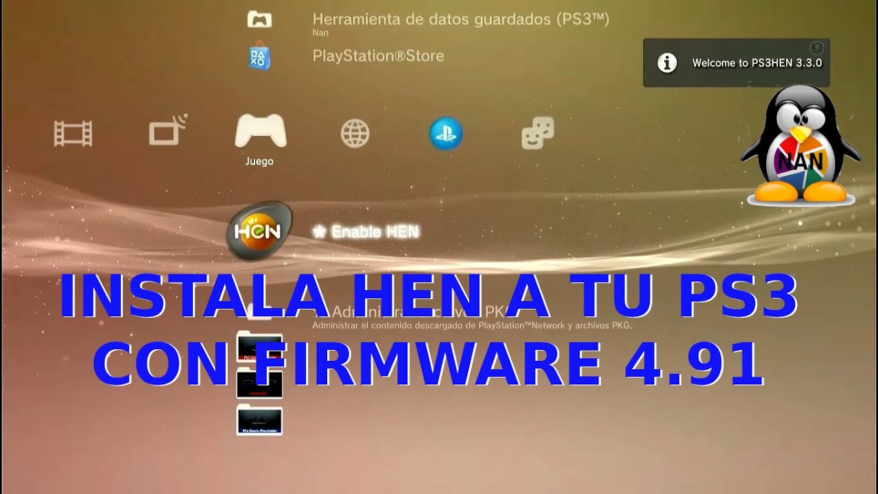 Instalar hen a Playstation 3 en 4 91