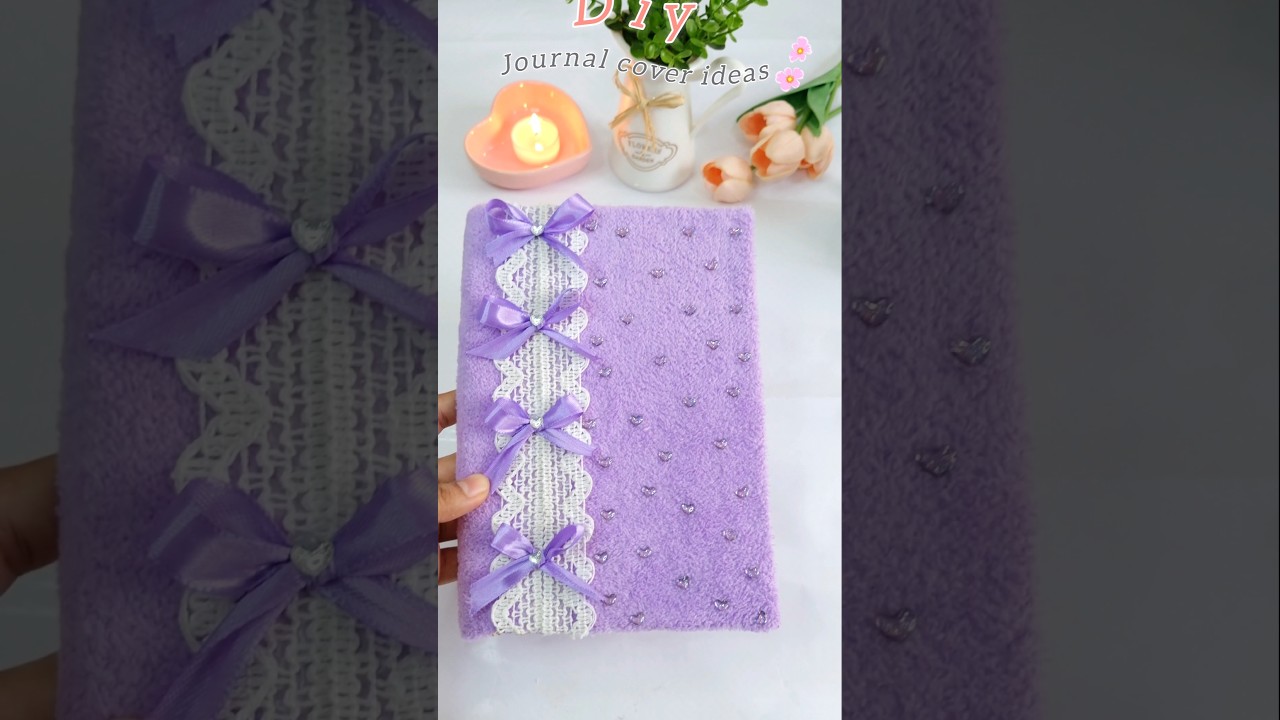Diy Journal Cover Ideas🎀💜 ||Aesthetic journal idea #shorts #diy #art #journal