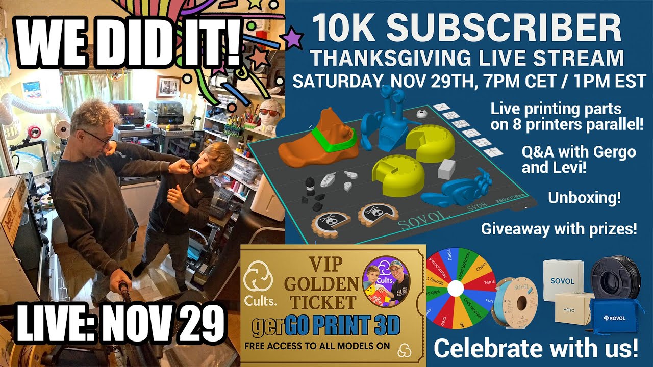 WE HIT 10K! 🔴 Live Prints, Q&A, Unboxing & Giveaways ❤️🐌 Celebrate with us!