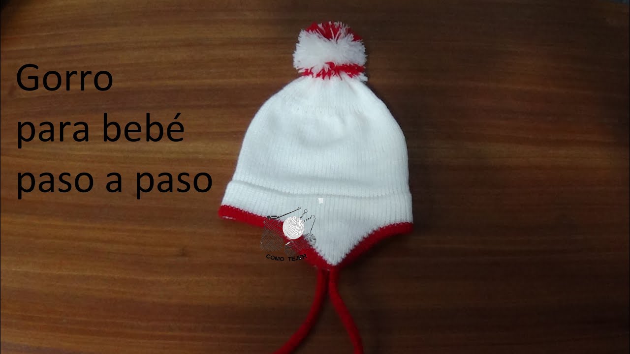 Gorro para bebé cómo tejer paso a paso