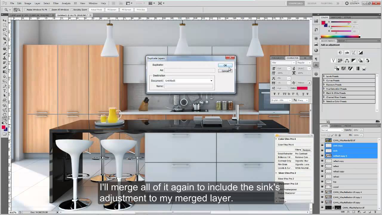 Post Production technique for Architectural Renderings