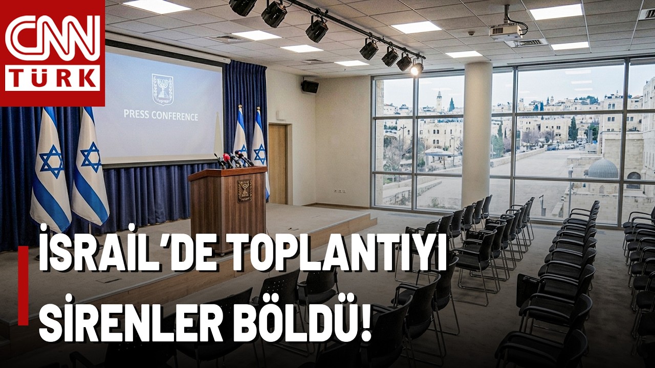 İsrail'de Basın Toplantısı Öncesi Alarm: Bakan Konuşmasını Siren Yüzünden Geç Yaptı!