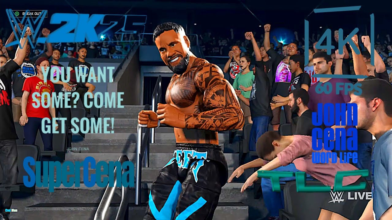 John Cena vs  Elite Jey Uso |TLC | Wwe 2k25 | 4k60Fps|⭐⭐⭐⭐⭐