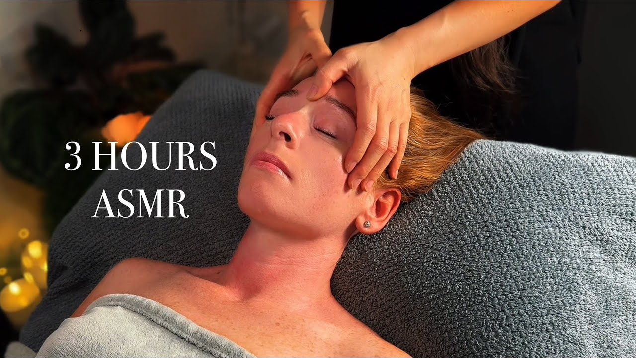 3 Hours ASMR for Sleep, Tingling Brushing & Gentle Back Tracing ( No Talking)