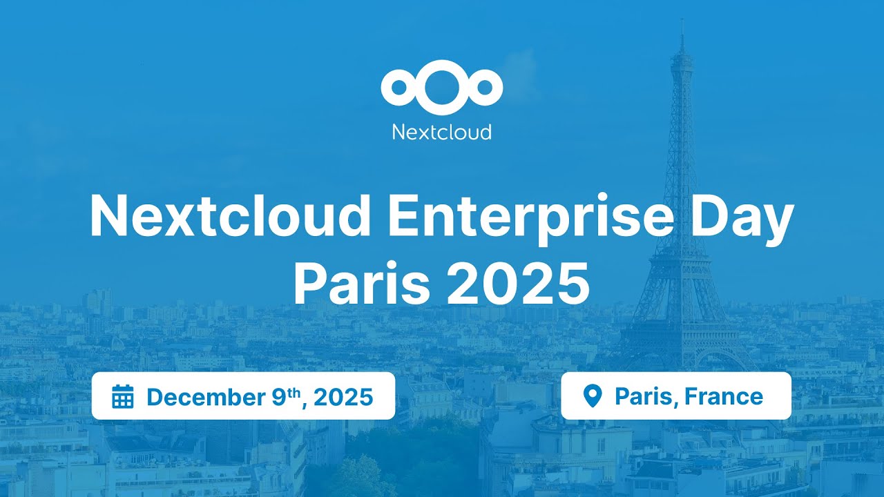 Bonjour, Paris! 🇫🇷 Get ready to join us on December 9 for the Nextcloud Enterprise Day Paris 2025