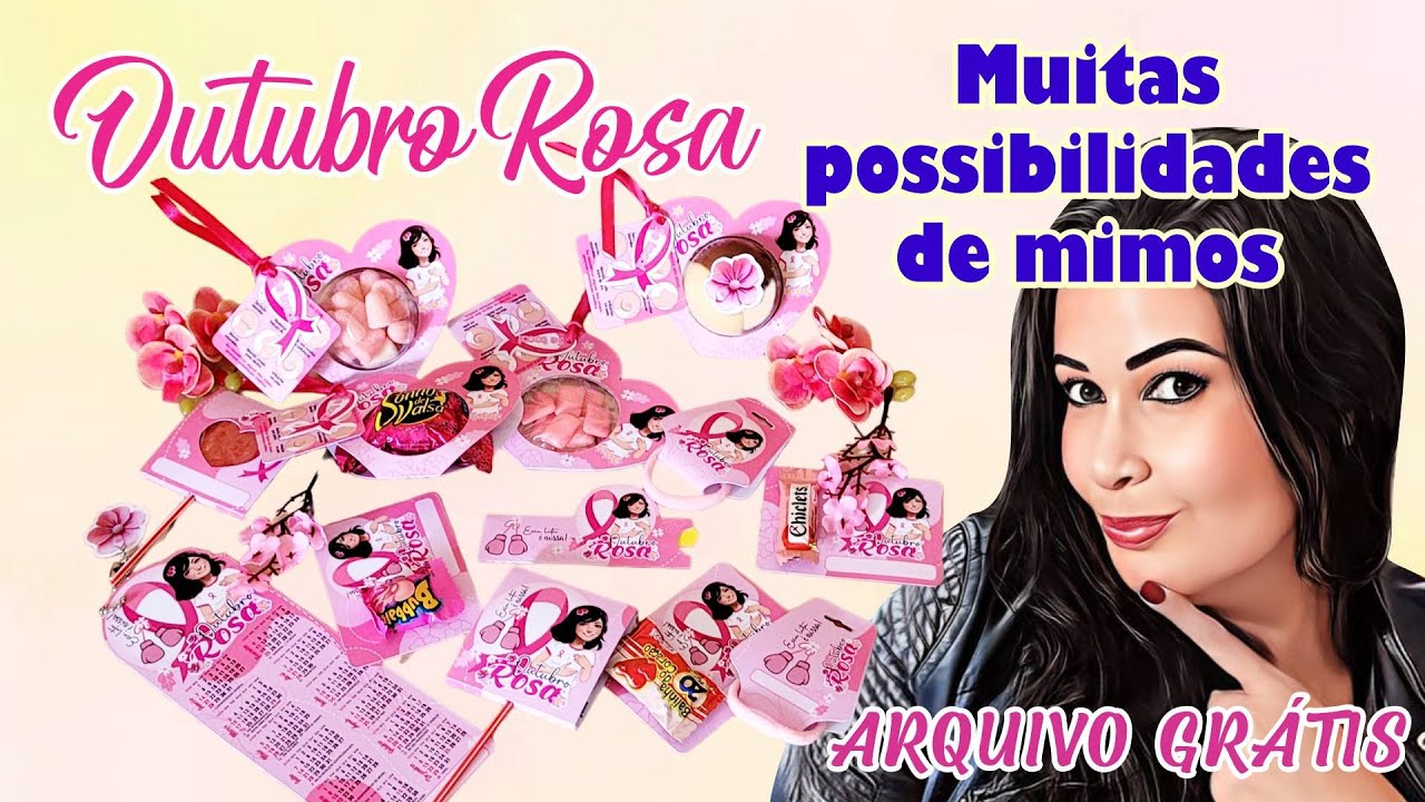 Ideias de brindes outubro rosa | moldes grátis #284