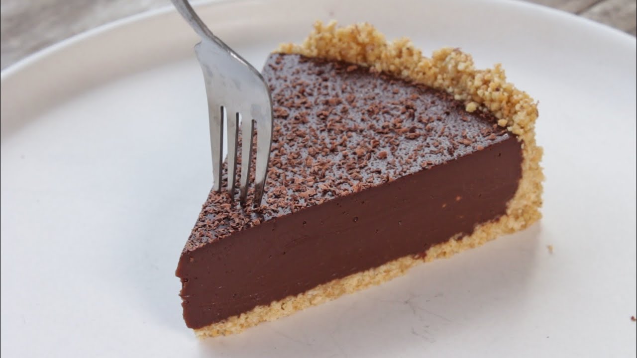 Η πιο εύκολη Τάρτα Σοκολάτας (Χωρίς Ψήσιμο) - No Bake Chocolate Tart