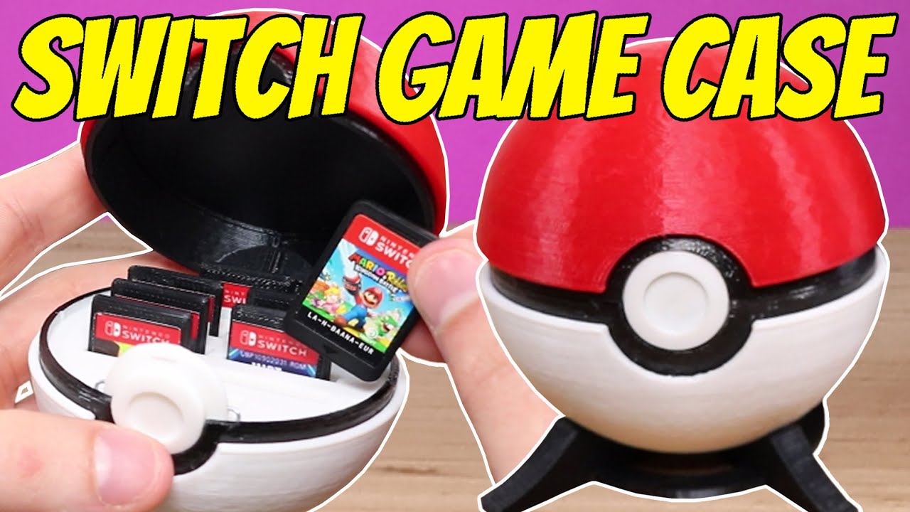 Pokeball Switch Cartridge Case 3D Printed