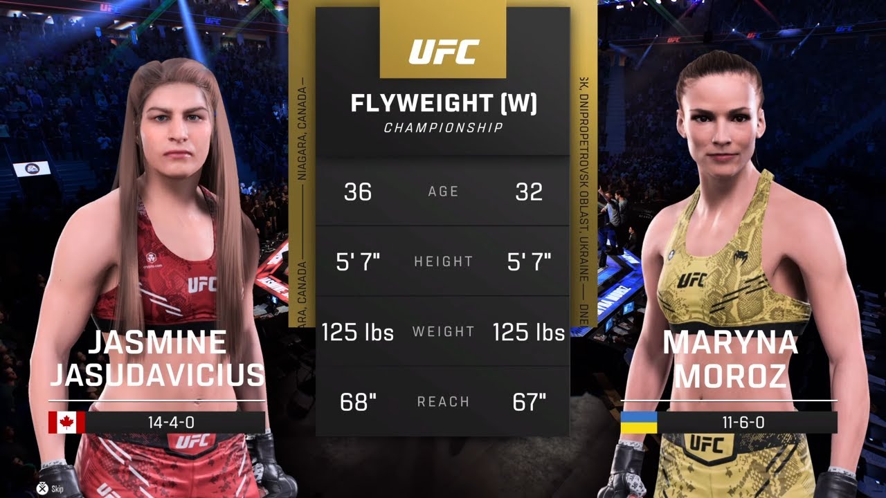 EA Sports UFC 5 Gameplay Jasmine Jasudavicius vs Maryna Moroz