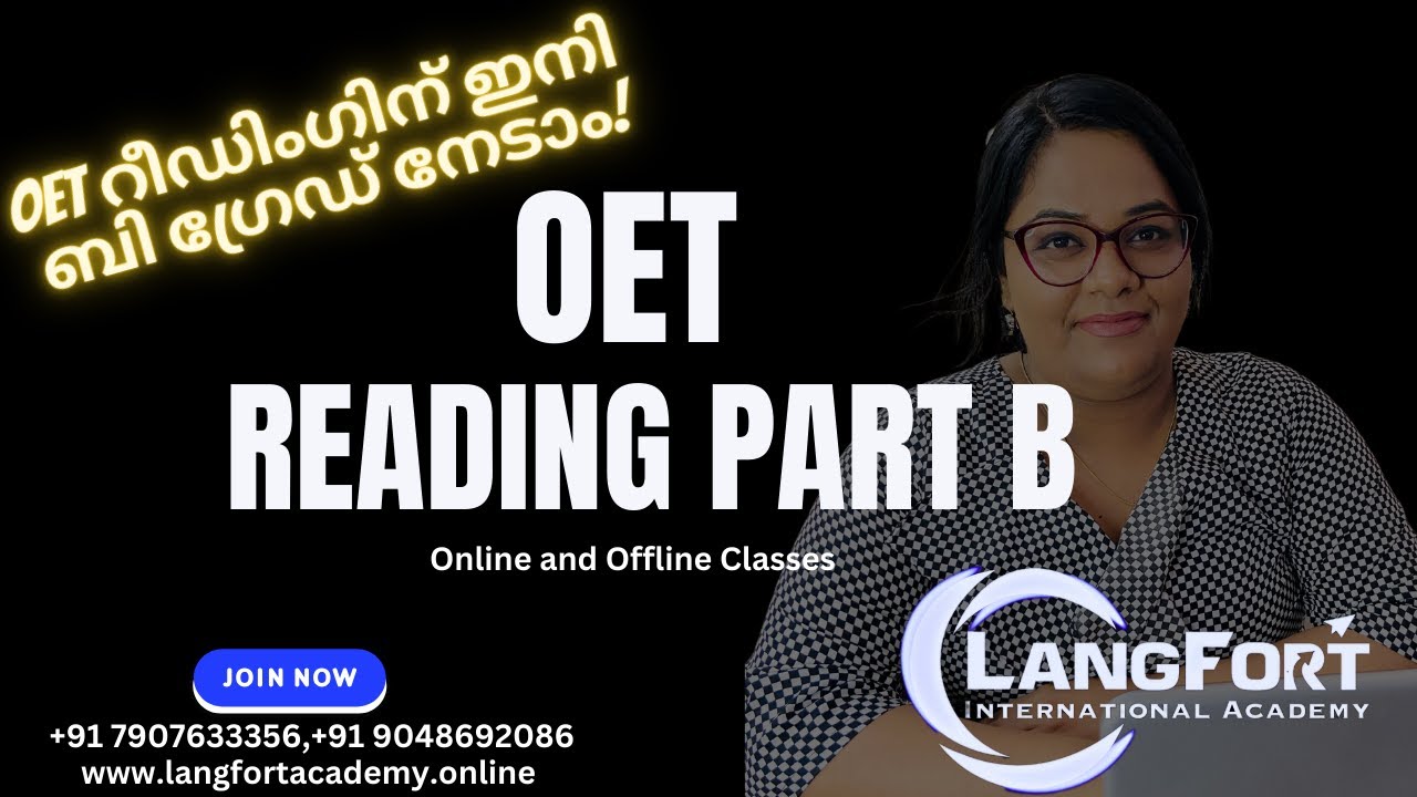OET Reading Part B  | Best Reading Guided Practice | LangFort