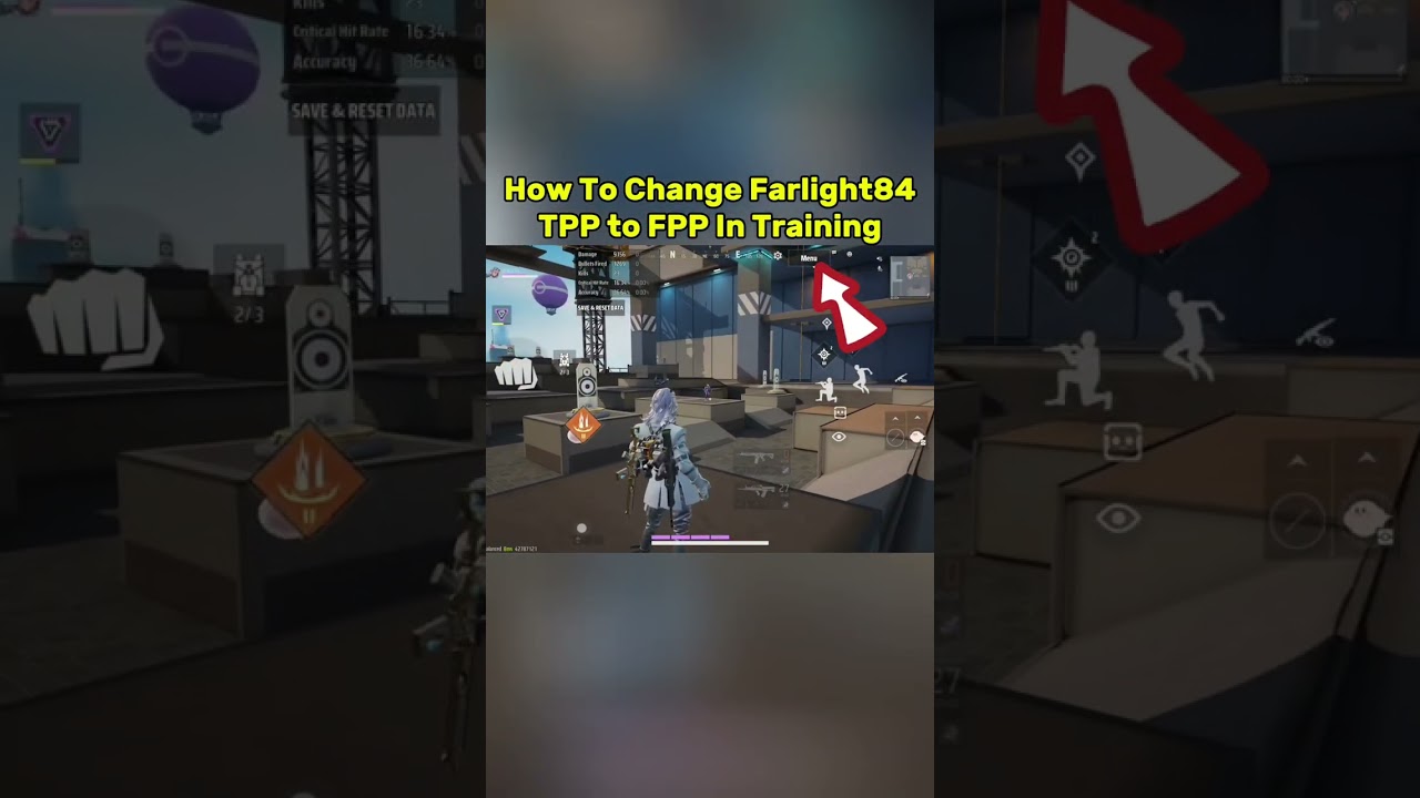 How to change Farlight 84 TPP to FPP in training ground #farlight84 #farlightfpp #shorts #fyp