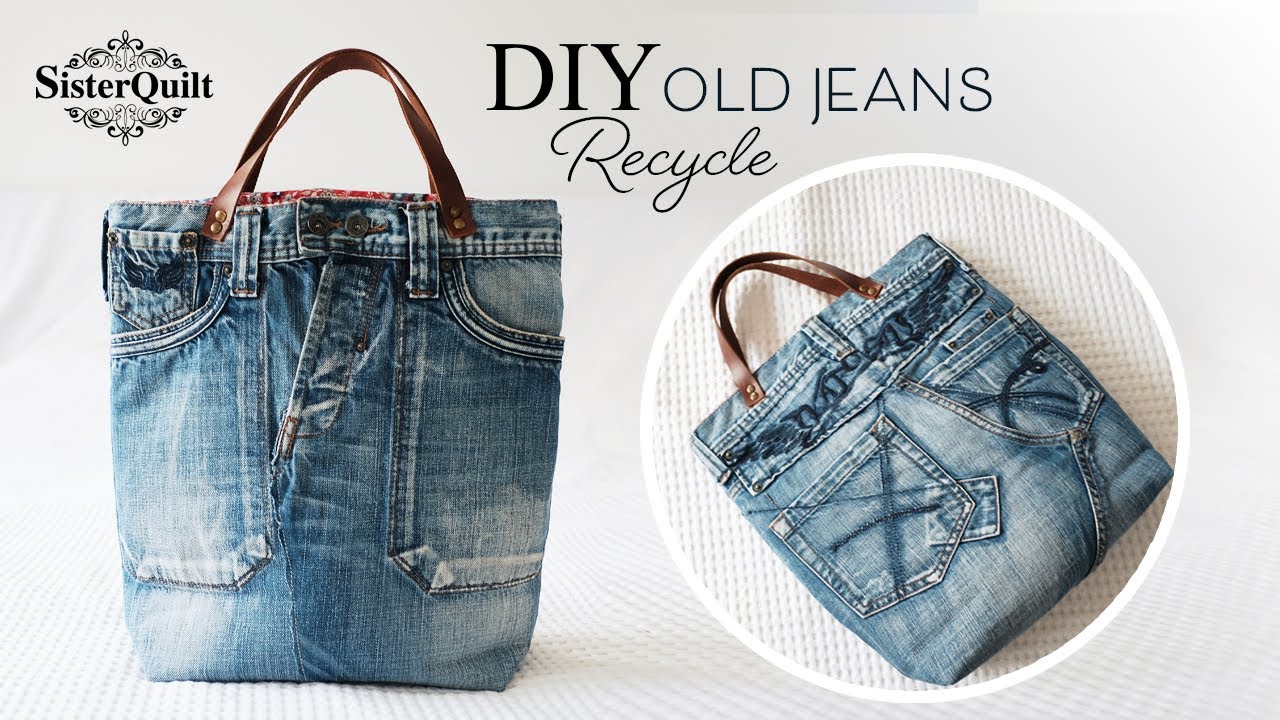 DIY Jeans Tutorial Old Jeans Recycle Idea | Jeans Bag Making (ep149)