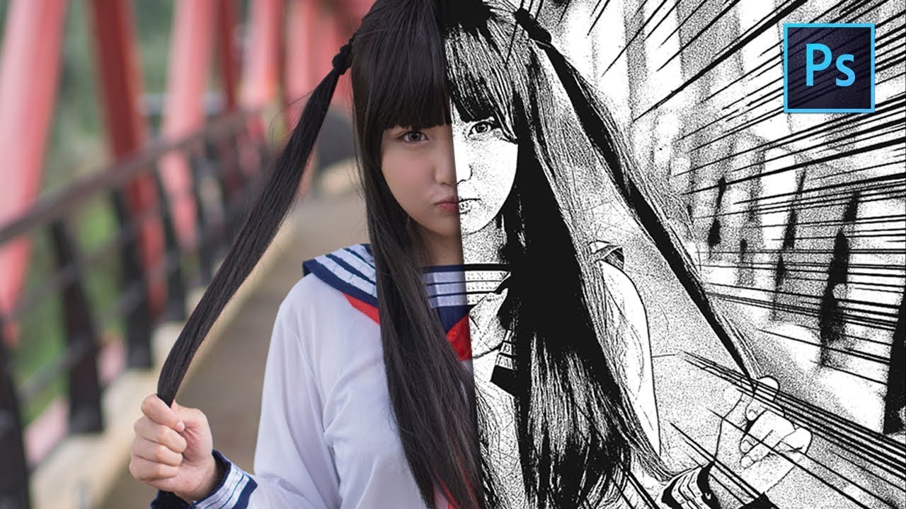 [ Photoshop Tutorial ] How to Turn Photos into Japanese Comic Effect
