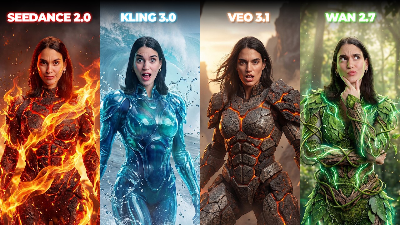 The BEST AI Video Generator! Seedance 2.0 vs Kling 3.0 vs Veo 3.1