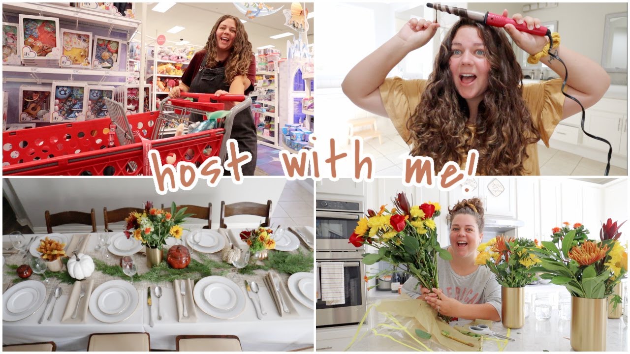 host a party with me + heat styling my hair again!