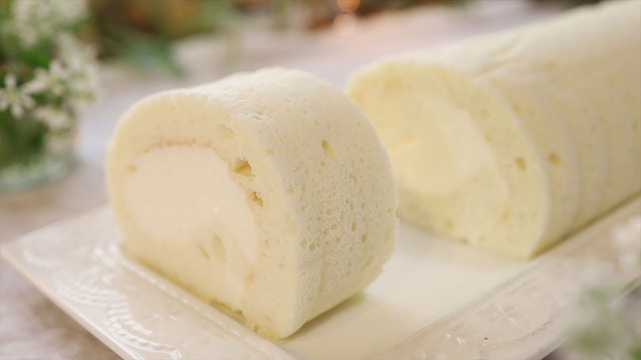 白いロールケーキの作り方・レシピ【卵白消費】 How to make Rollcake of White｜Coris cooking