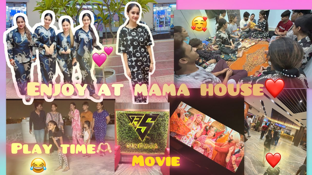 Enjoy at mama house❤️cousins sleepover❤️saare cousins ne kiya bahot fun#familyvlog#vanshikabhoga💕