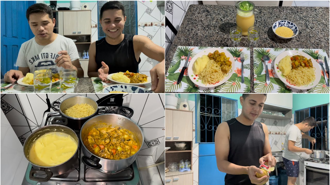 JANTAR DELICIOSO | FRANGO À PASSARINHO, PURÊ DE BATATA E MACARRÃO