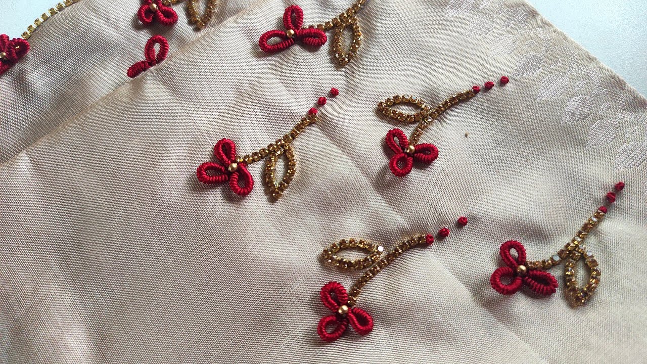 Simple Hand Embroidery Design For Blouse