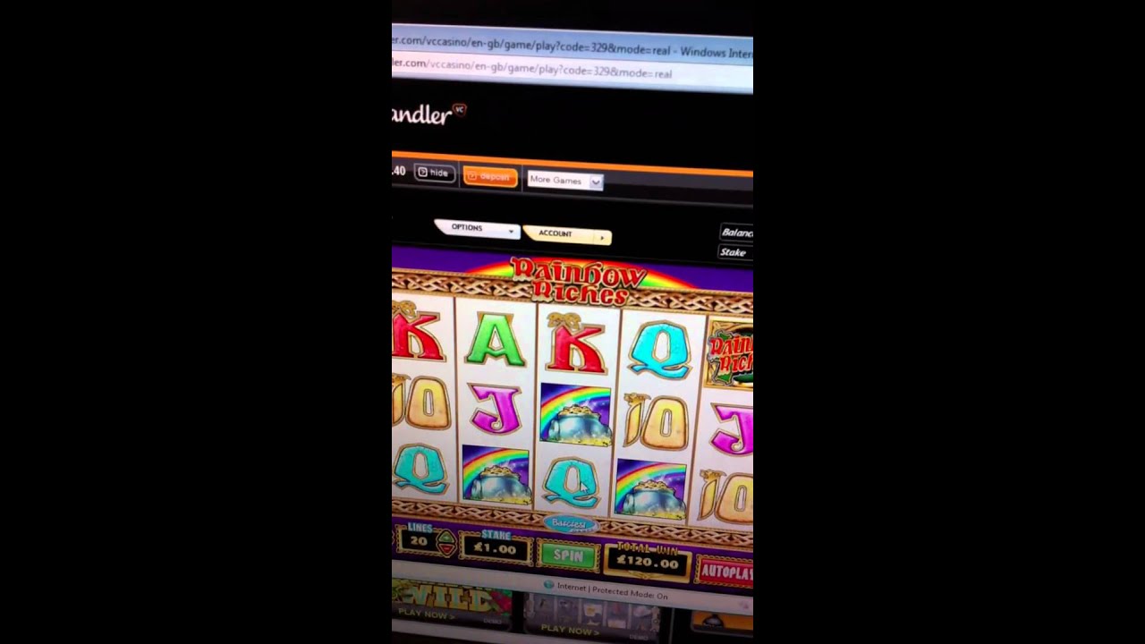 Rainbow Riches &pound;500 The silver pot!! (Real money online)