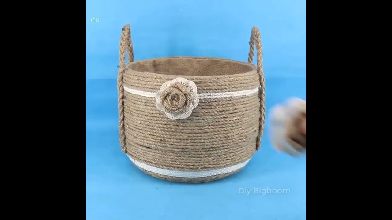 5 Diy Storage Basket Ideas from Waste Material  Jute Craft Ideas_R