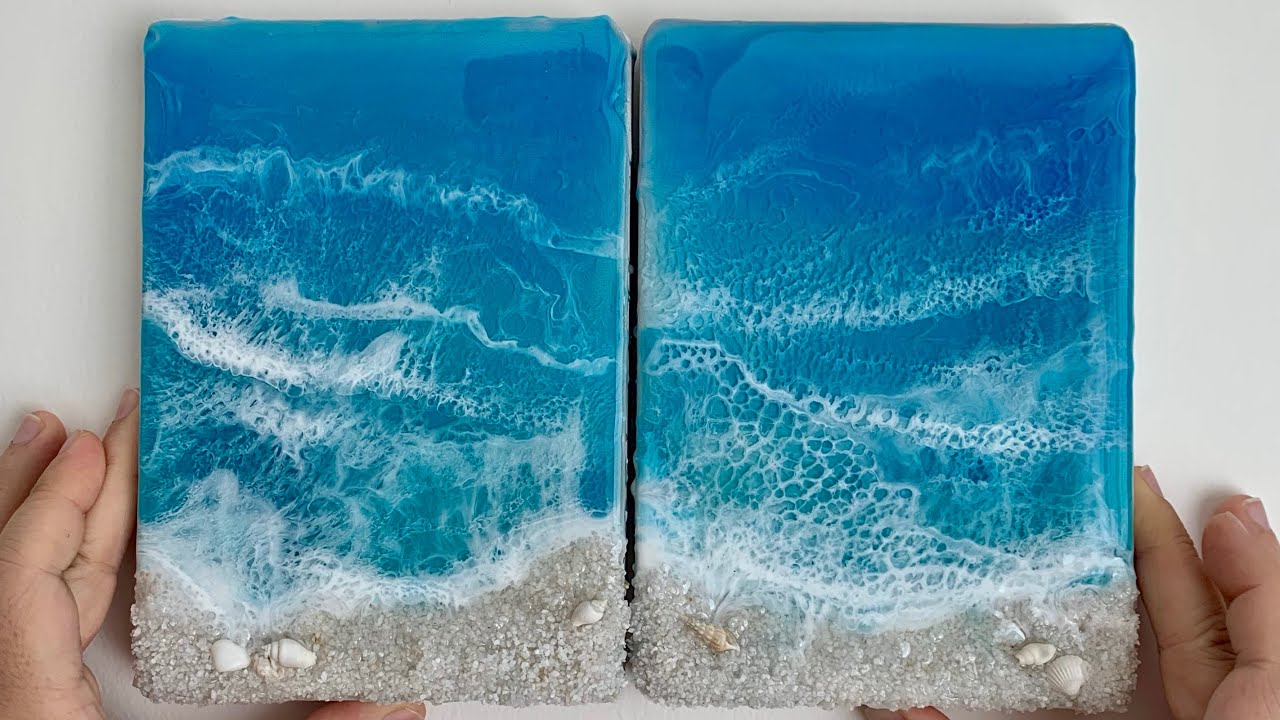 Ocean Epoxy Resin Art - DIY - Okyanus Efektli Epoksi Tablo Yapımı