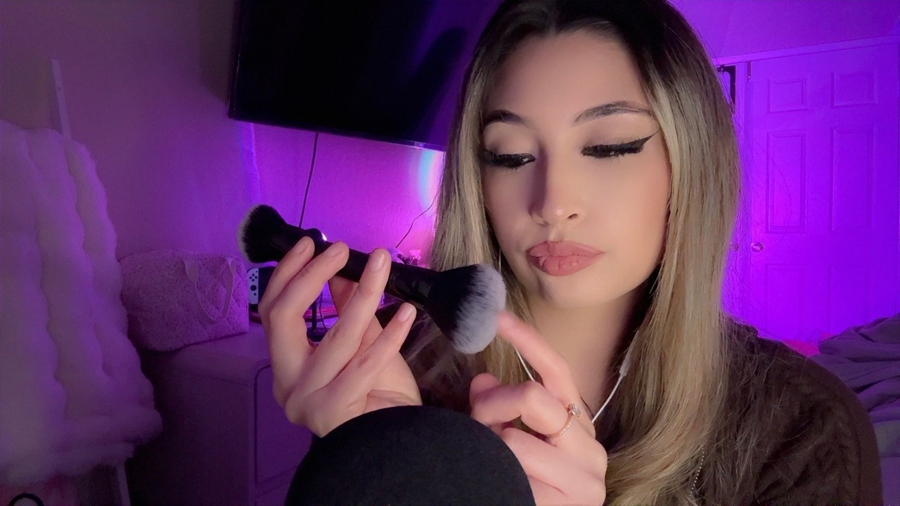 My First ASMR Video🤍 | Tapping, Scratching, Whispering, Brushing
