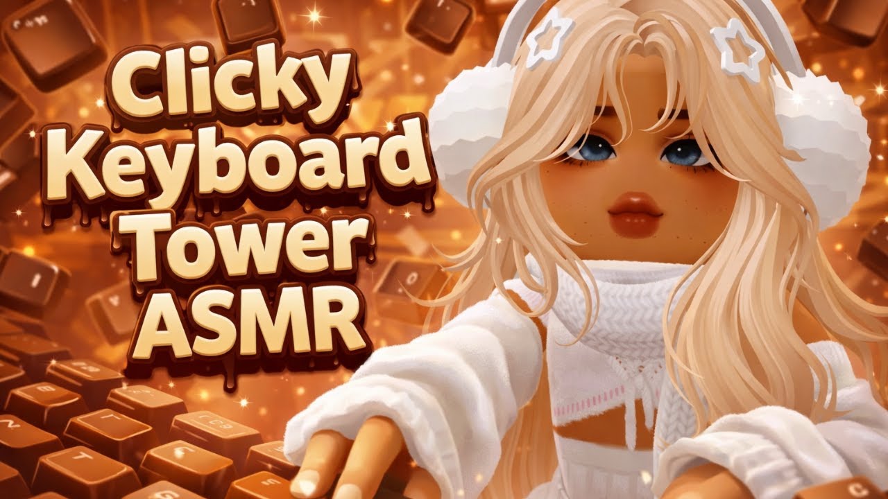 [ASMR] Roblox Clicky Keyboard Tower Chocolate | Keyboard Sounds & Lofi Music • No Talking •