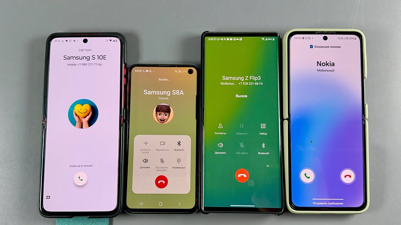Incoming Call Motorolla Razr 40 Ultra + Samsung Galaxy S10e + Samsung Galaxy Z Flip 3 + LG Wing 