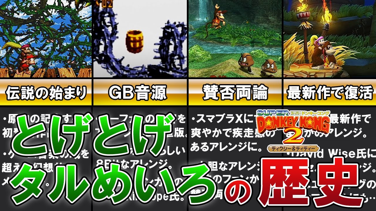 【神BGM】歴代とげとげタルめいろを振り返る【ドンキーコング】