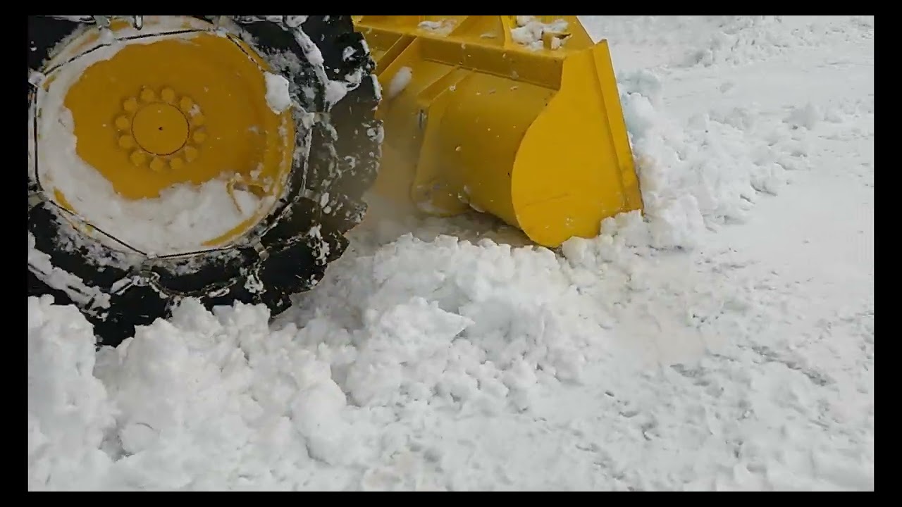 【除雪】WA100　バケットは角度が重要！除雪作業を外から撮ってみた！