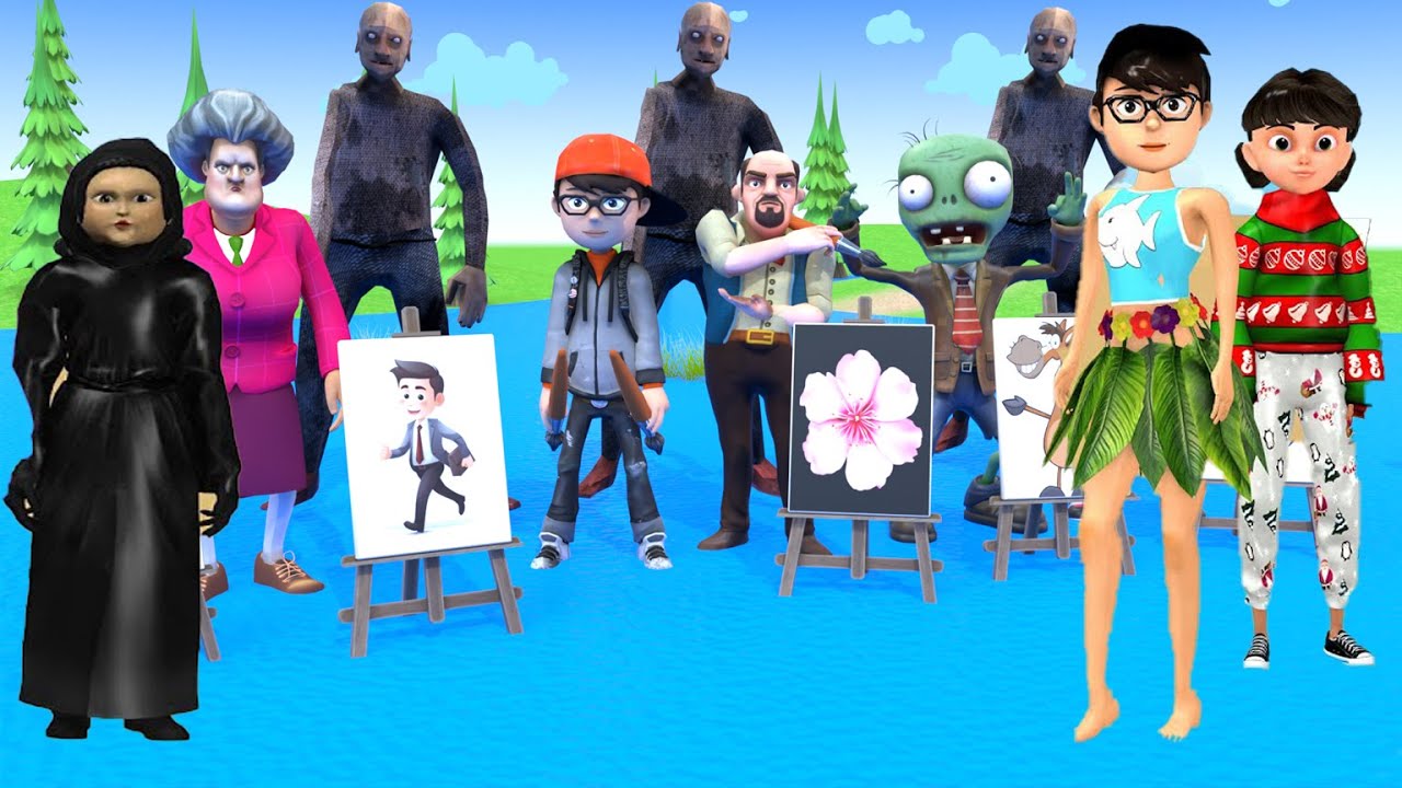 Scary Teacher 3D vs Squid Game Choose a Christmas Outfit the Doll Nice or Error 5 Times Challenge