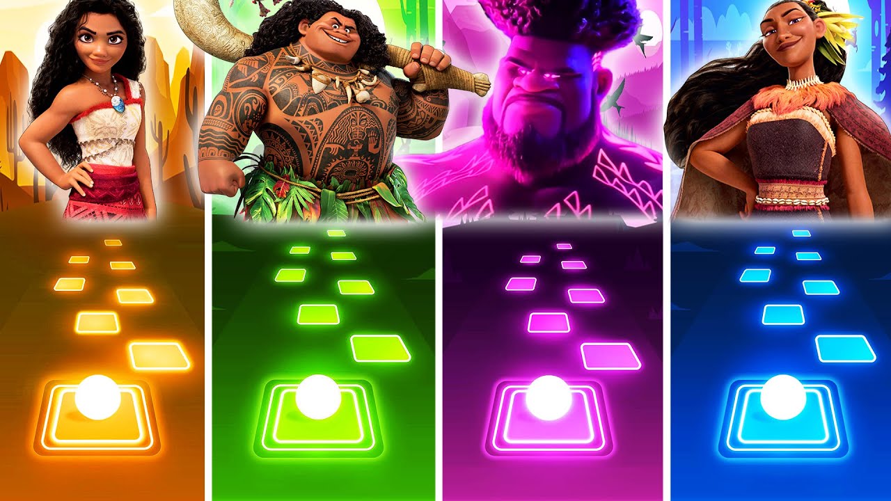 Moana Beyond & Maui Can I Get Chee Hoo VS Nalo You're Welcome & Matangi Get Lost - Tiles! Moana 2