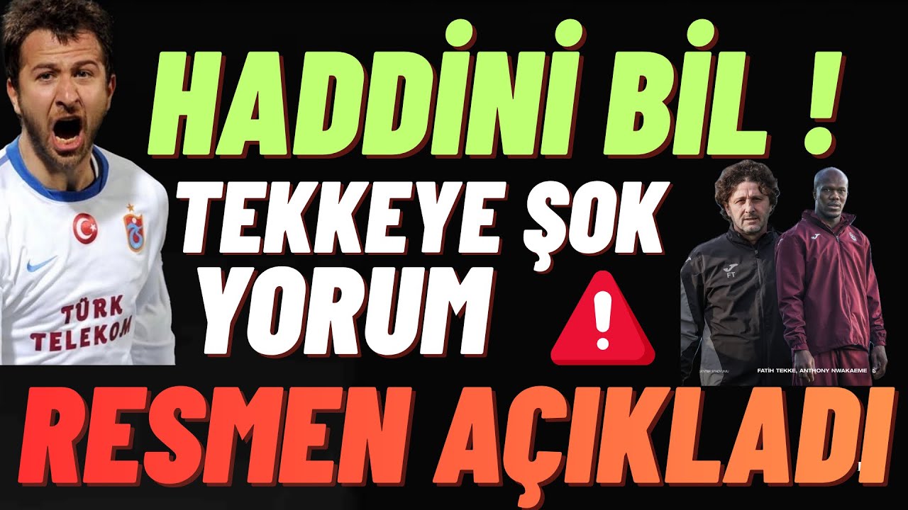 Tekke ye şok yorum ! Haddini bilmeliler ! Resmen gidecekleri söyledi #trabzonspor 